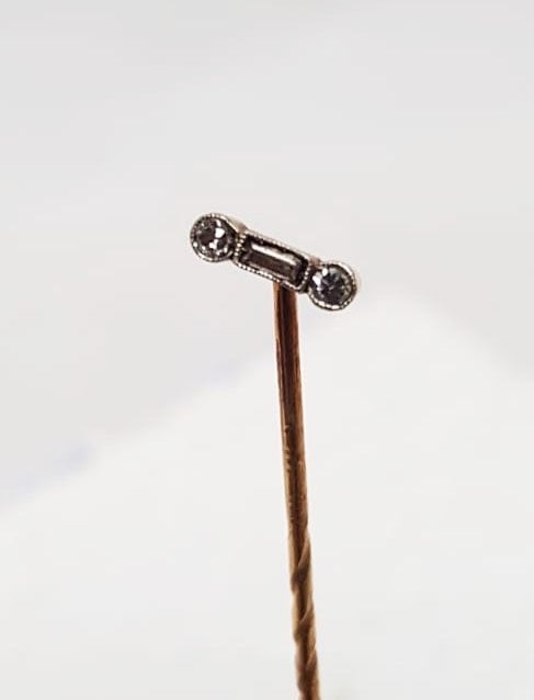Dasspeld 18 kt goud briljant., Sieraden, Tassen en Uiterlijk, Antieke sieraden, Ophalen of Verzenden, Goud, Overige typen, Met edelsteen