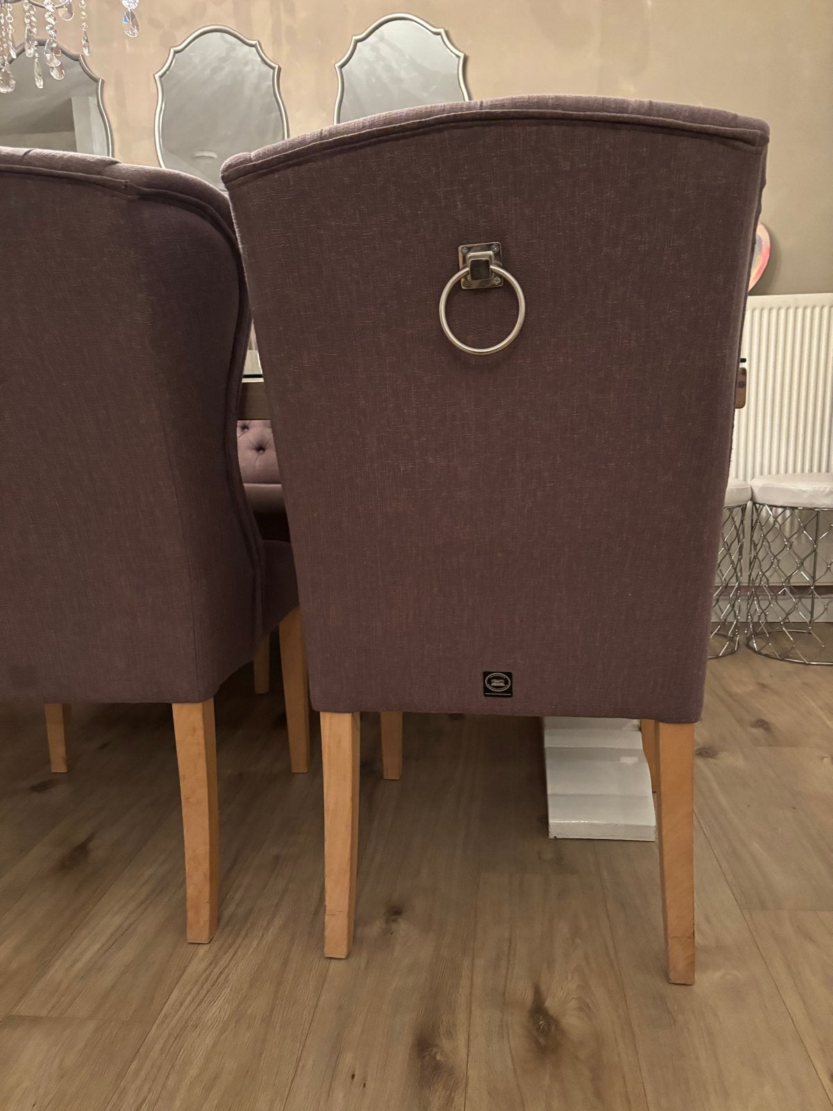 Elegante eetkamerstoelen met ring - Atelier de Brocante, Ophalen, Twee, Overige kleuren, Zo goed als nieuw