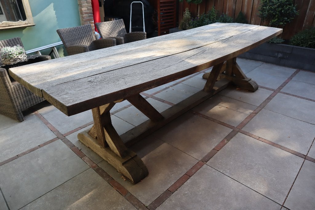Kloostertafel - Eiken (hout) - 300 x 100 cm, Ophalen, Gebruikt, Eikenhout, 200 cm of meer