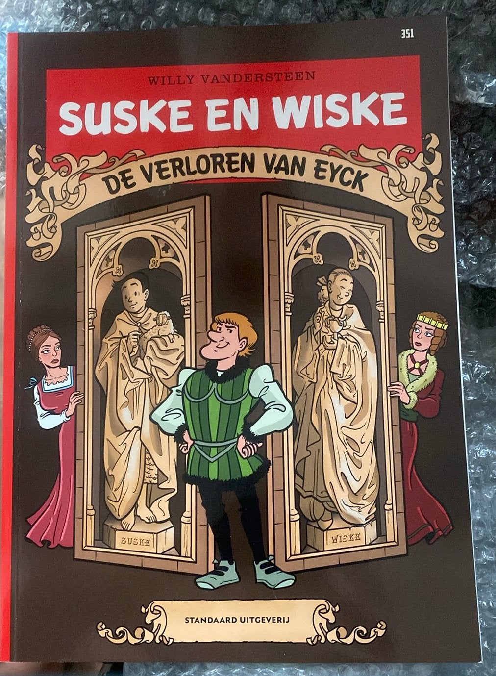 351 suske en wiske - De verloren Van Eyck, Willy Vandersteen, Eén stripboek, Ophalen of Verzenden, Zo goed als nieuw