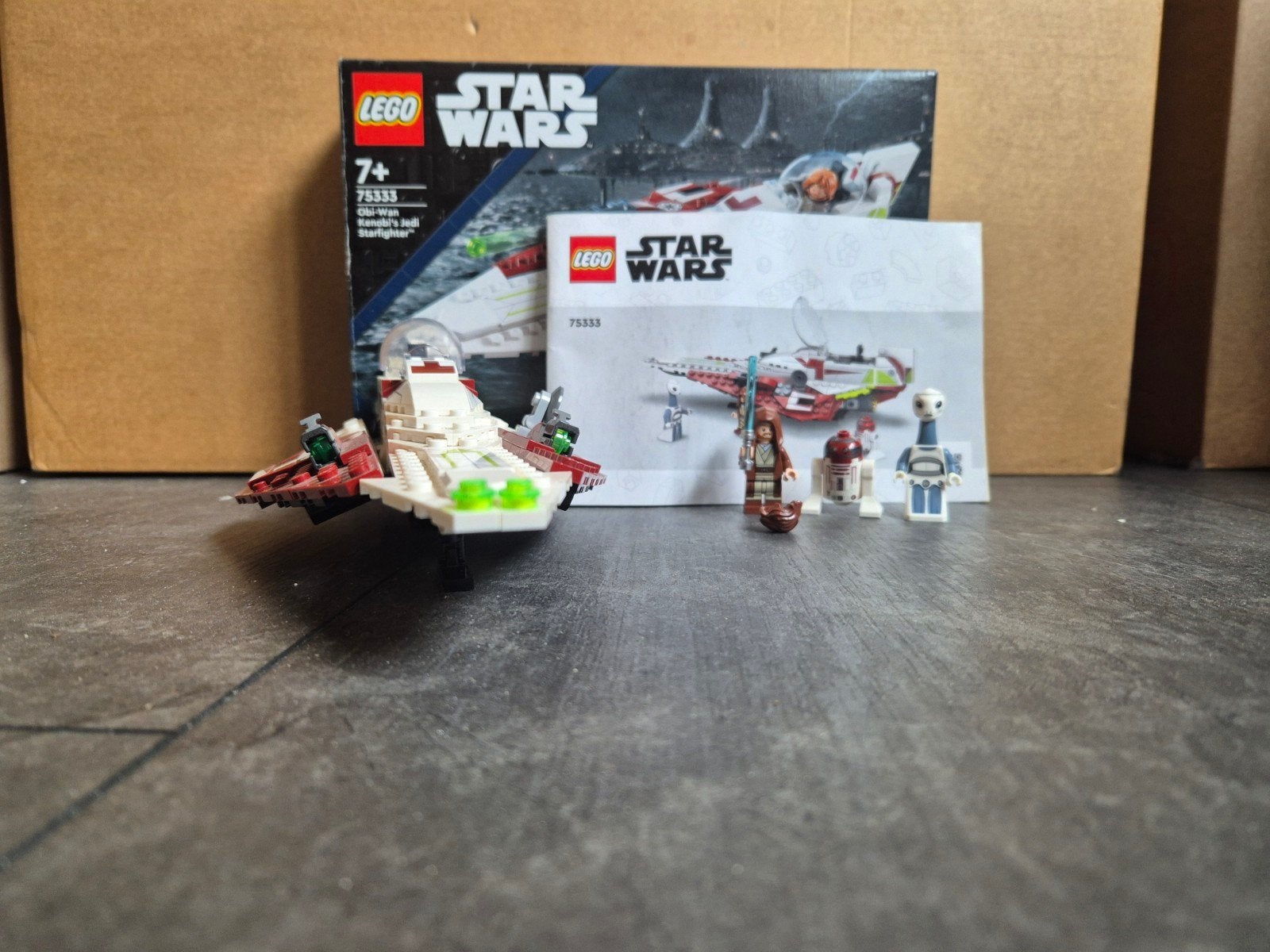 75333 obi wan kenobi jedi starfighter star wars, Kinderen en Baby's, Ophalen of Verzenden, Zo goed als nieuw