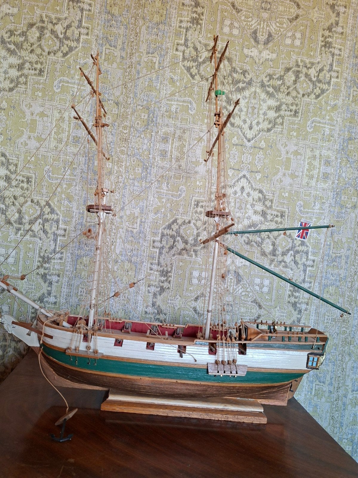 Model houten schip., Ophalen