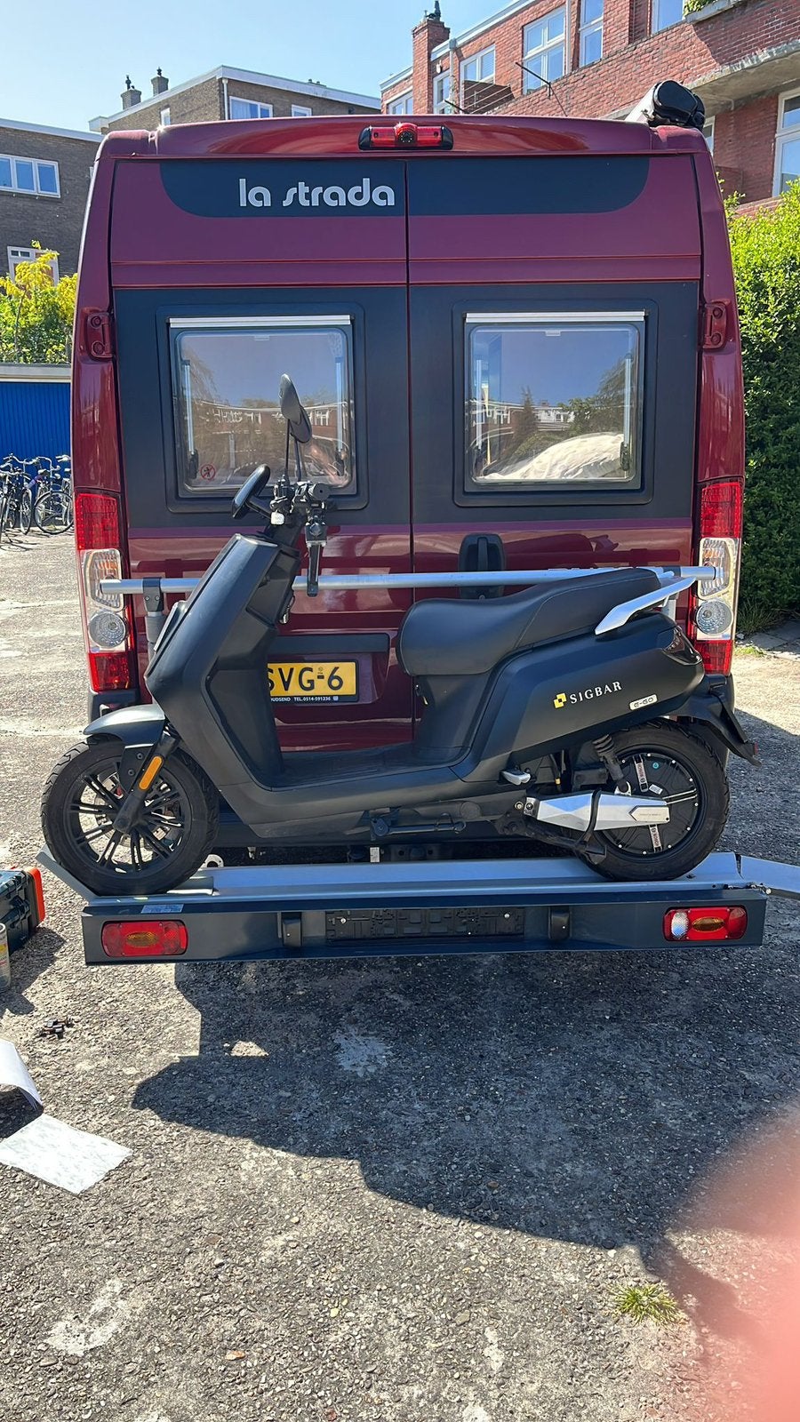 Motor of scooterdrager voor (bus)camper, Ophalen of Verzenden, Gebruikt