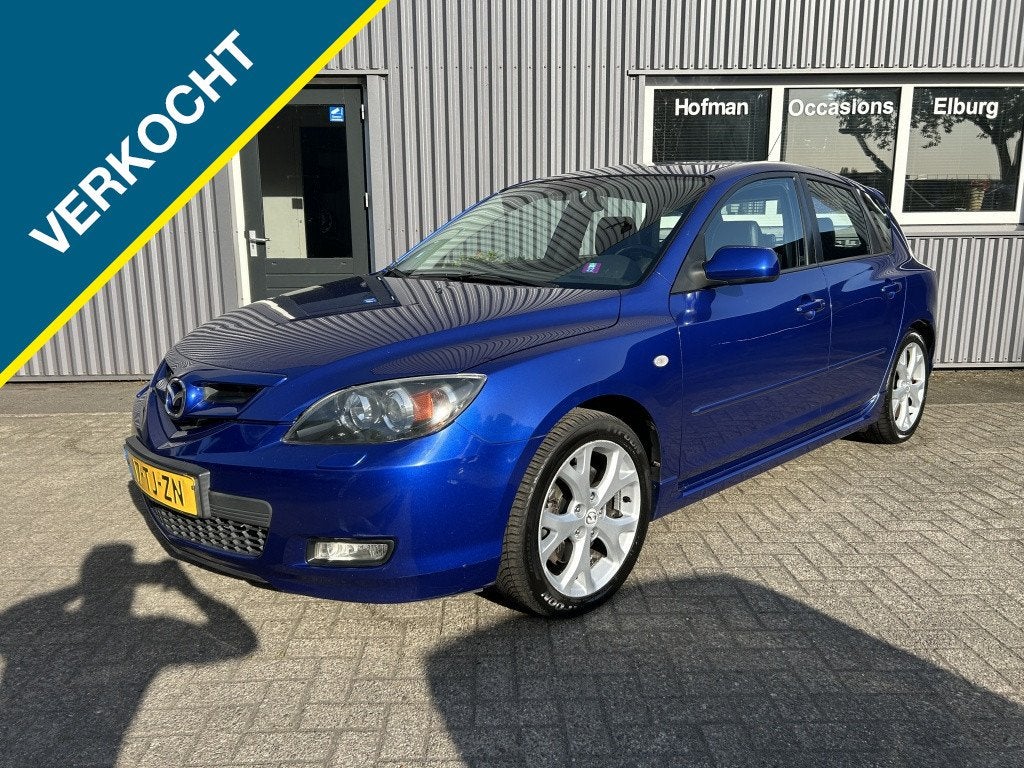 Mazda 3 2.0-16V 150PK GT-M Leer Cruise Airco APK! (bj 2006), Auto's, Mazda, Gebruikt, Zwart, 4 cilinders, 150 pk