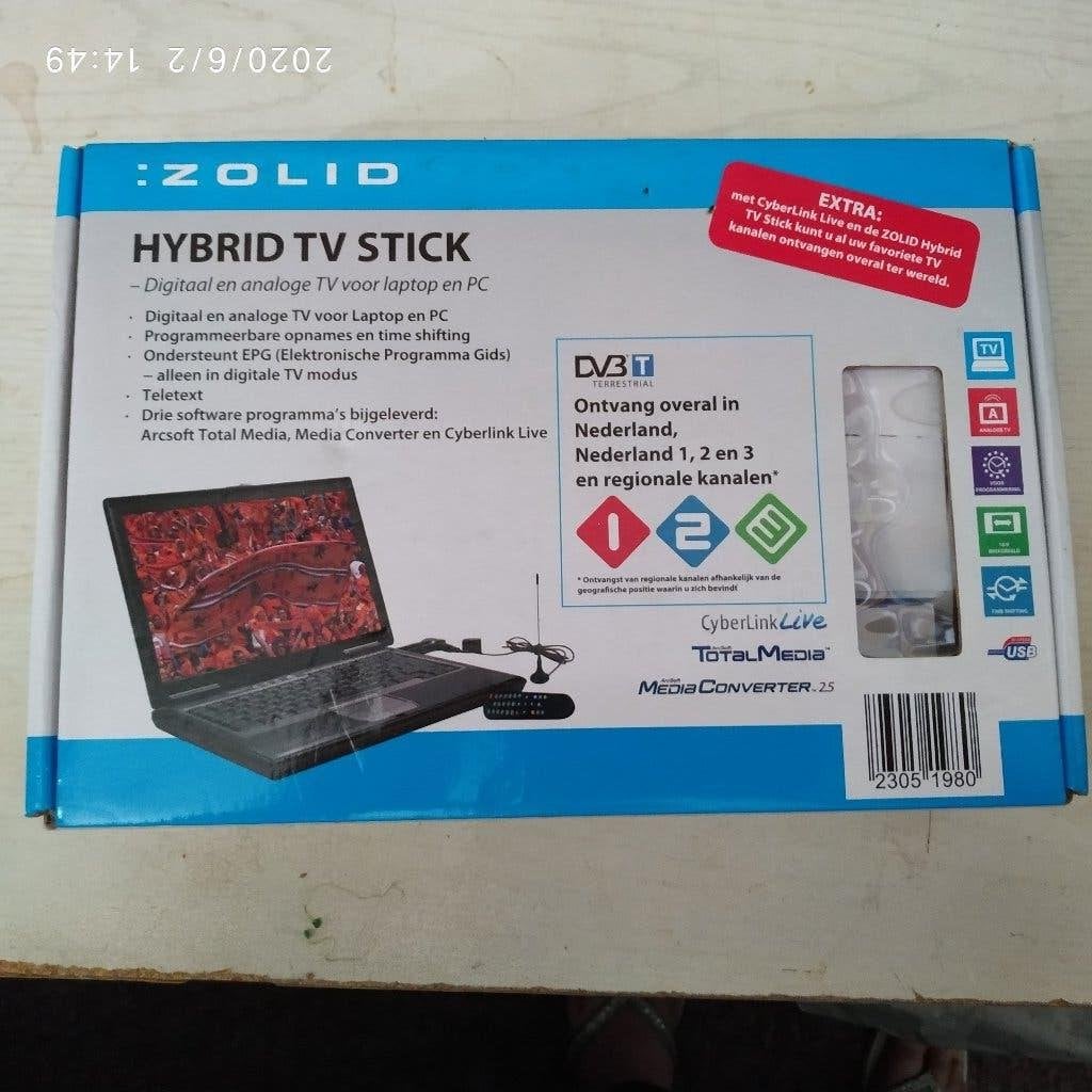 Zolid Hybrid TV Stick voor Laptop en PC, Computers en Software, USB Sticks, Ophalen of Verzenden, Nieuw, 1 GB of minder