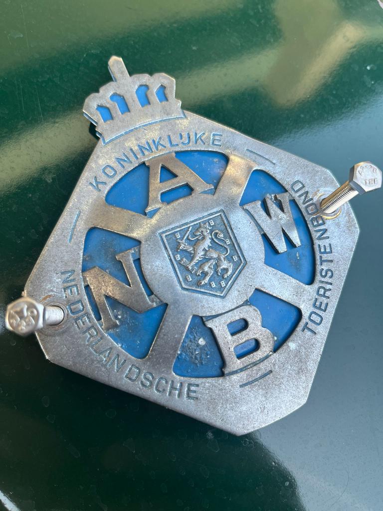 ANWB Embleem RVS Vintage - Dubbel Exemplaar, Ophalen of Verzenden, Gebruikt