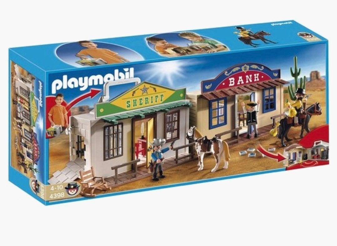 Playmobil 4398 Western Sheriff's Office en Bank, Gebruikt, Gebouw, Complete set, Historisch