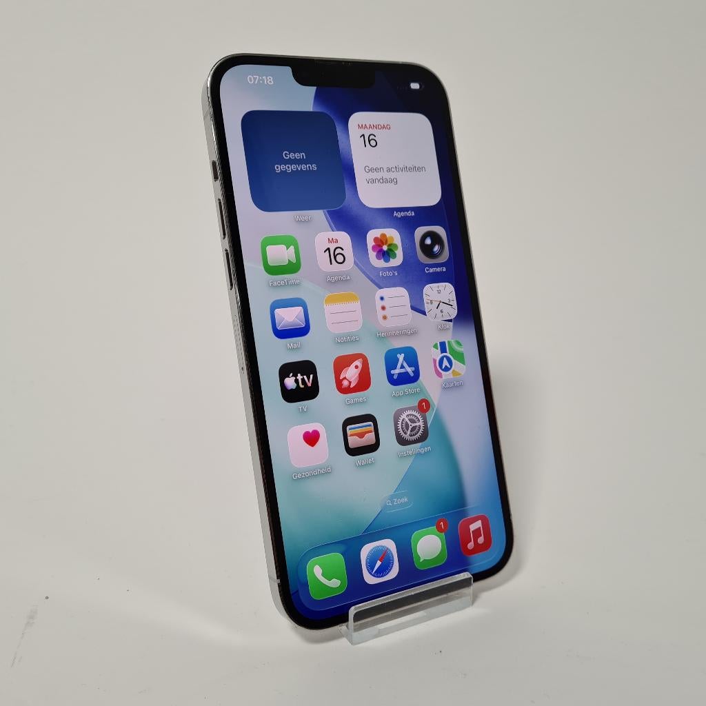 Apple iPhone 13 Pro Max 128GB Zilver | Accu 100%, Ophalen of Verzenden, Gebruikt, Auto
