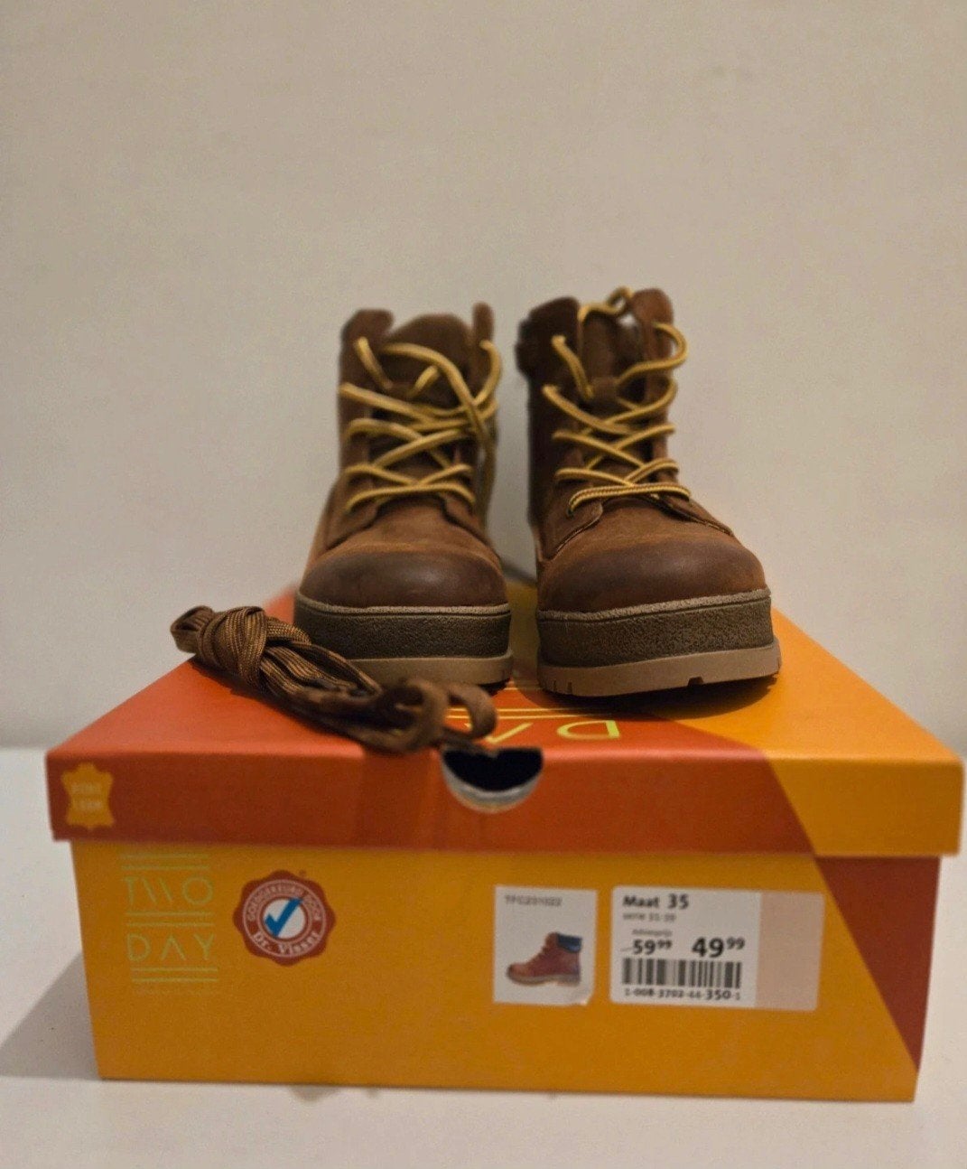 echt leren boots maat 35, Nieuw, Ophalen of Verzenden, Laarzen, Twoday