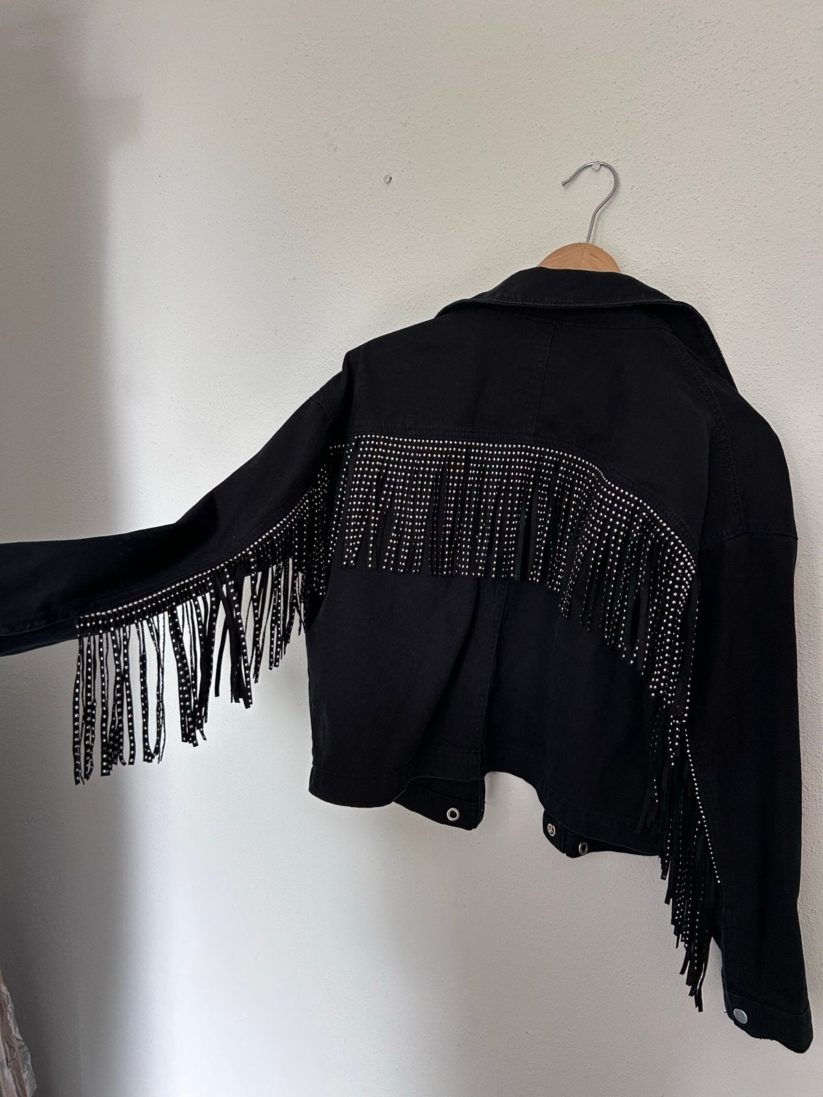 Seven Sisters Zwart Jasje met Franjes en Studs, Zwart, Ophalen of Verzenden, Zo goed als nieuw, Jasje