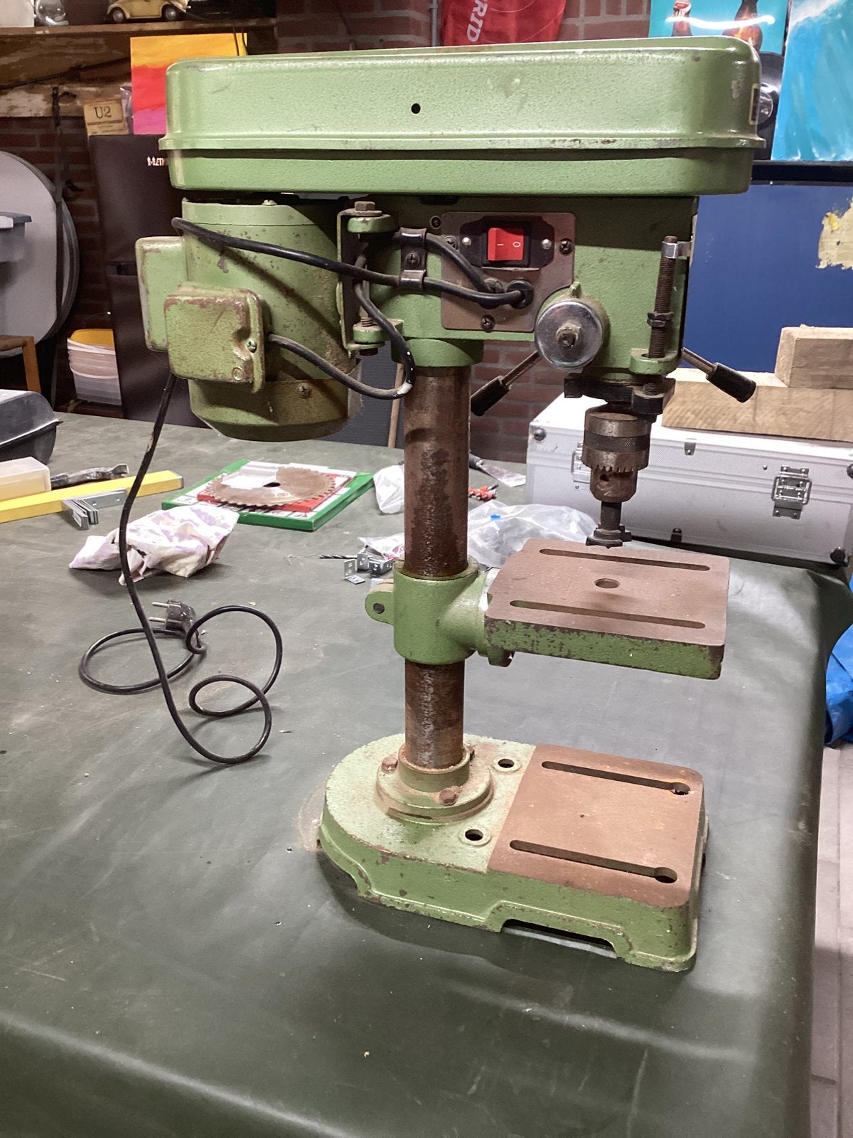 Kolomboor, Doe-het-zelf en Verbouw, Gereedschap | Boormachines, Ophalen, Gebruikt, Kolomboormachine