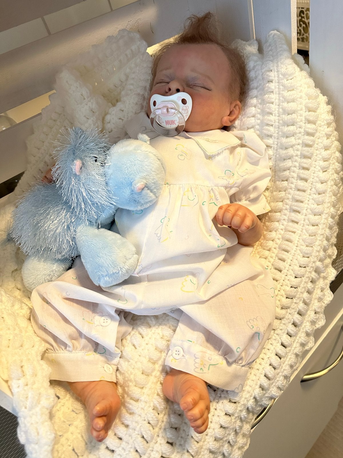 Prachtige Reborn Baby - Levensechte Babypop, Verzamelen, Ophalen of Verzenden, Zo goed als nieuw, Babypop, Levensecht of Reborn