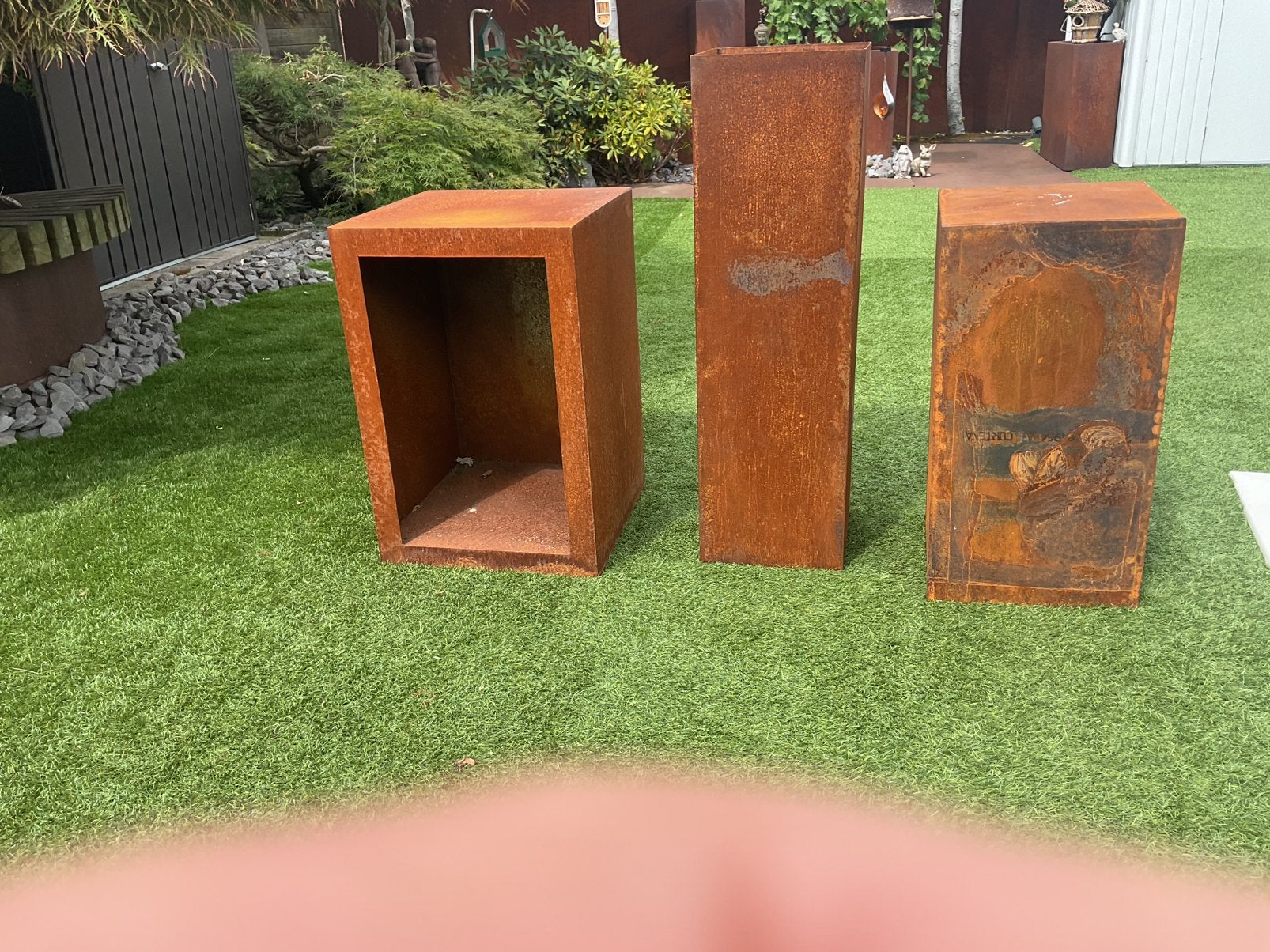 Cortenstaal 1x houtopslag en 2x zuil voor maar 99 euro ieder, Ophalen, Zo goed als nieuw