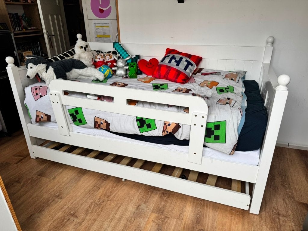 Eenpersoons bed/ledikant, 85 tot 100 cm, Gebruikt, 180 cm of meer, Ophalen