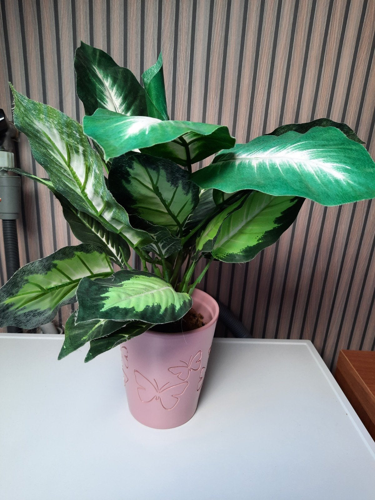 zijde kunstplant in roze pot zgan, Ophalen of Verzenden