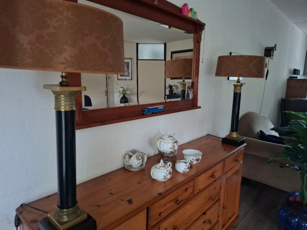 2 tafellampen Eicholtz Monaco, Ophalen, Overige merken, Inclusief lichtbron, 80 cm