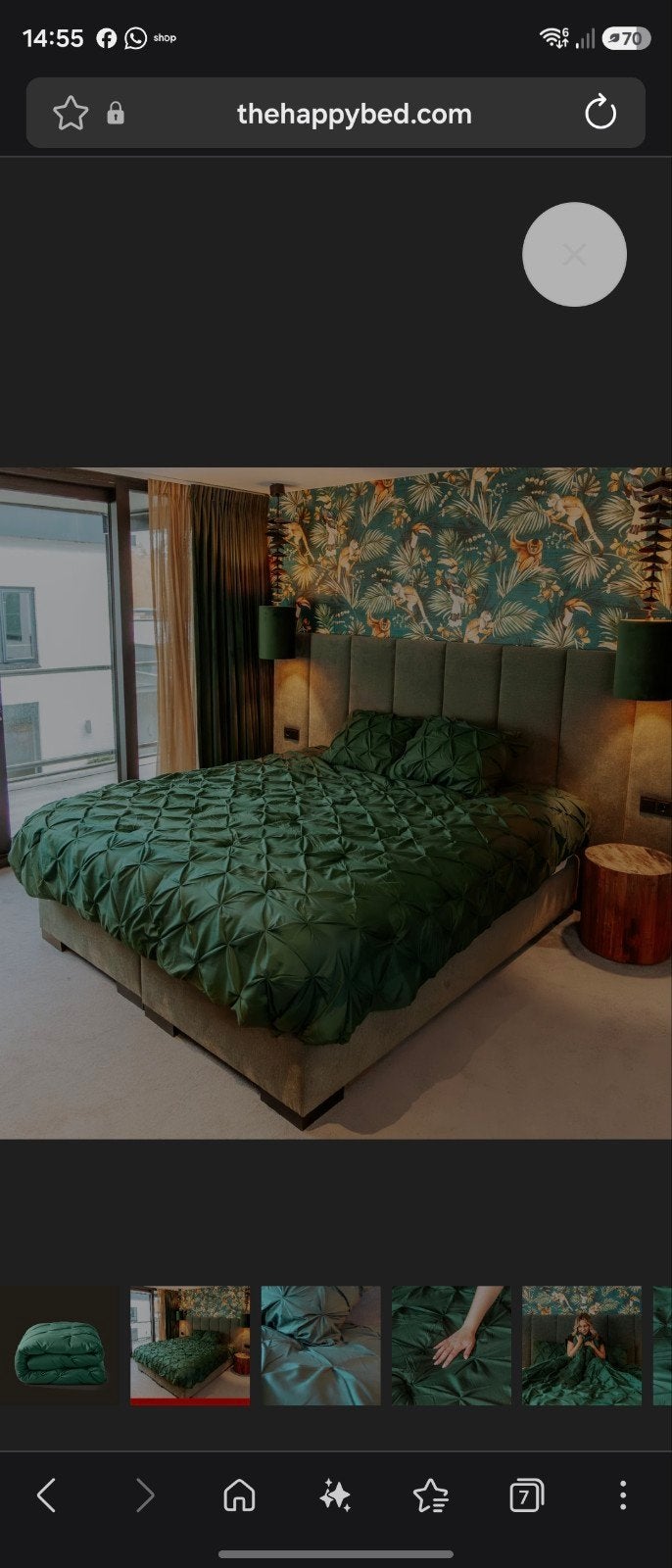 Happy bed uitwasbaar dekbed. Grand fold groen, Eenpersoons, Nieuw, Ophalen of Verzenden, Deken of Dekbed
