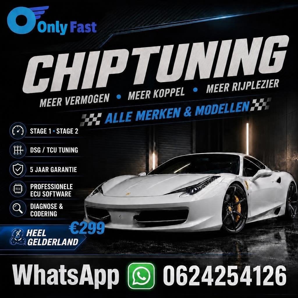 Chiptuning op Locatie €299 | Heel Gelderland, Ophalen