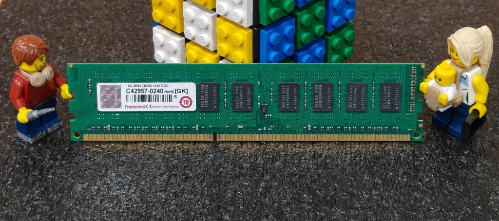 Transcend TS1GLK72V3H 8GB DDR3 ECC Geheugen, Computers en Software, 8 GB, DDR3, Ophalen of Verzenden, Zo goed als nieuw