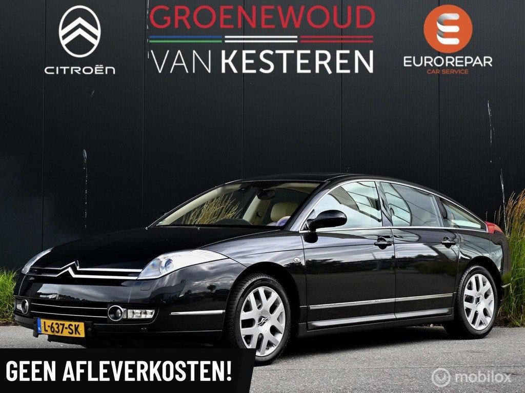 Citroen C6 3.0 V6 Exclusive I Schuifdak I Leder I Trekhaak, Auto's, Citroën, Gebruikt, C6, 2946 cc, Zwart