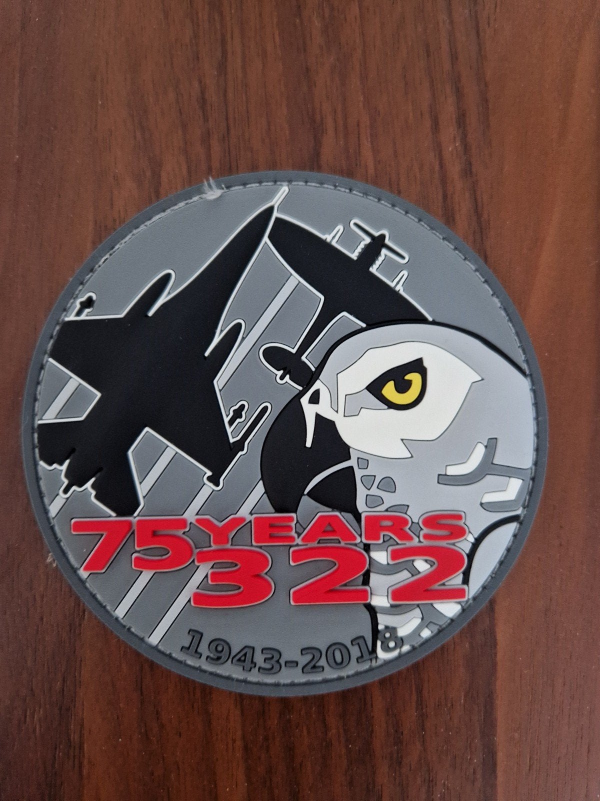 F-16 322 Squadron 75 years 2018 patch badge klu rnlaf pvc, Verzamelen, Ophalen of Verzenden, Luchtmacht, Nederland, Embleem of Badge