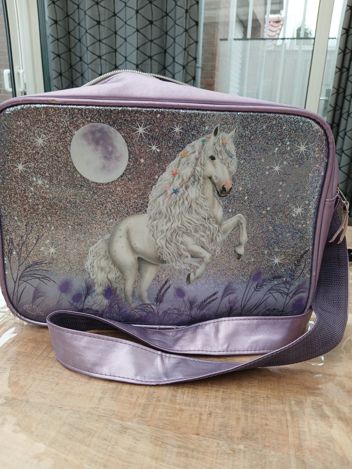 Miss Melody Schoudertas met Paardenprint - Zo goed als nieuw, Ophalen of Verzenden, Zo goed als nieuw, Paars, Overige merken