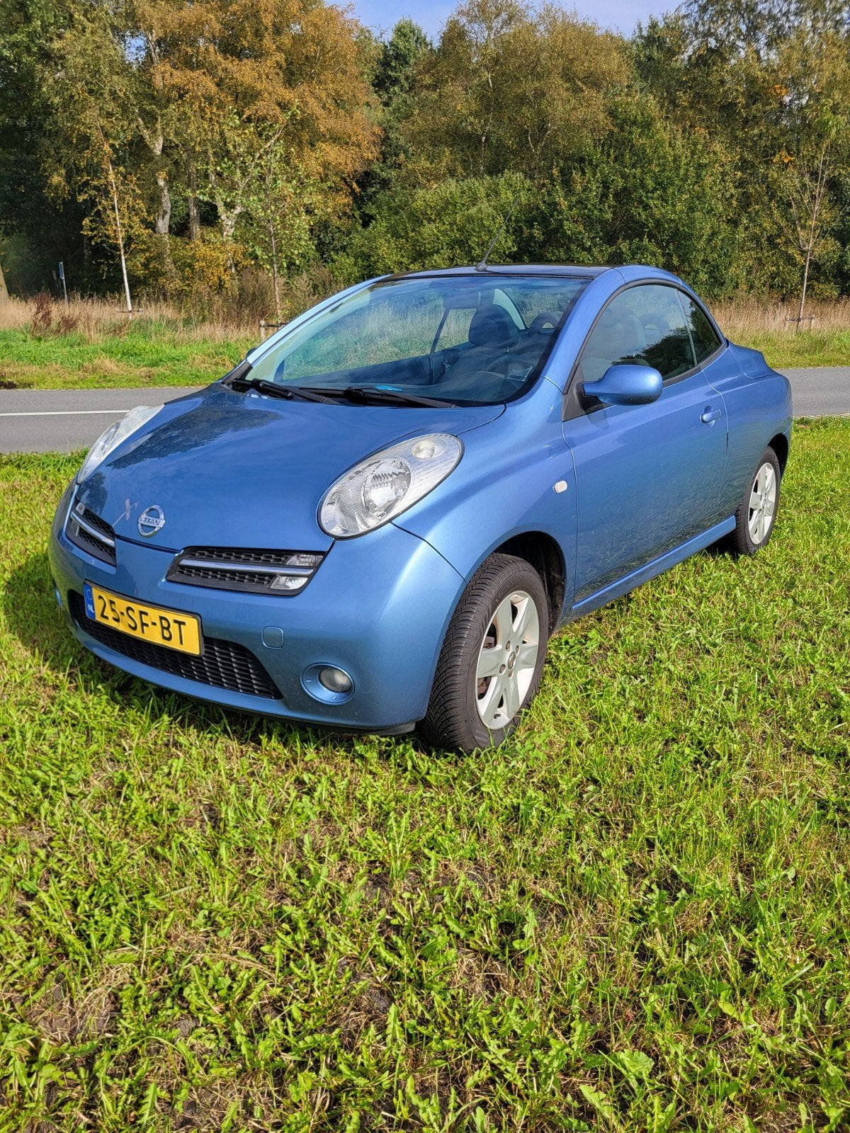Nissan Micra 1.4 C+C 2005 Blauw, Auto's, Voorwielaandrijving, 15 km/l, 750 kg, 4 cilinders
