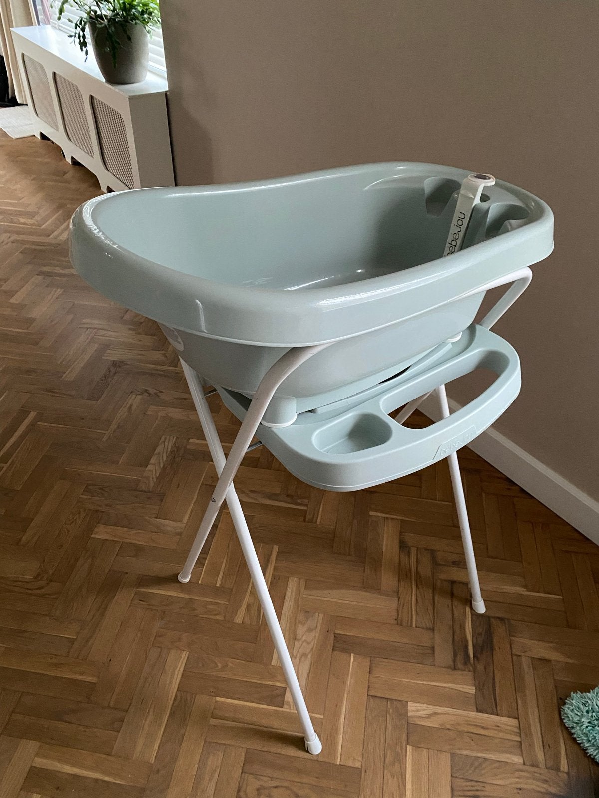 Bébé-jou bad met standaard en thermometer, Ophalen, Gebruikt, Badje, Bébé-jou
