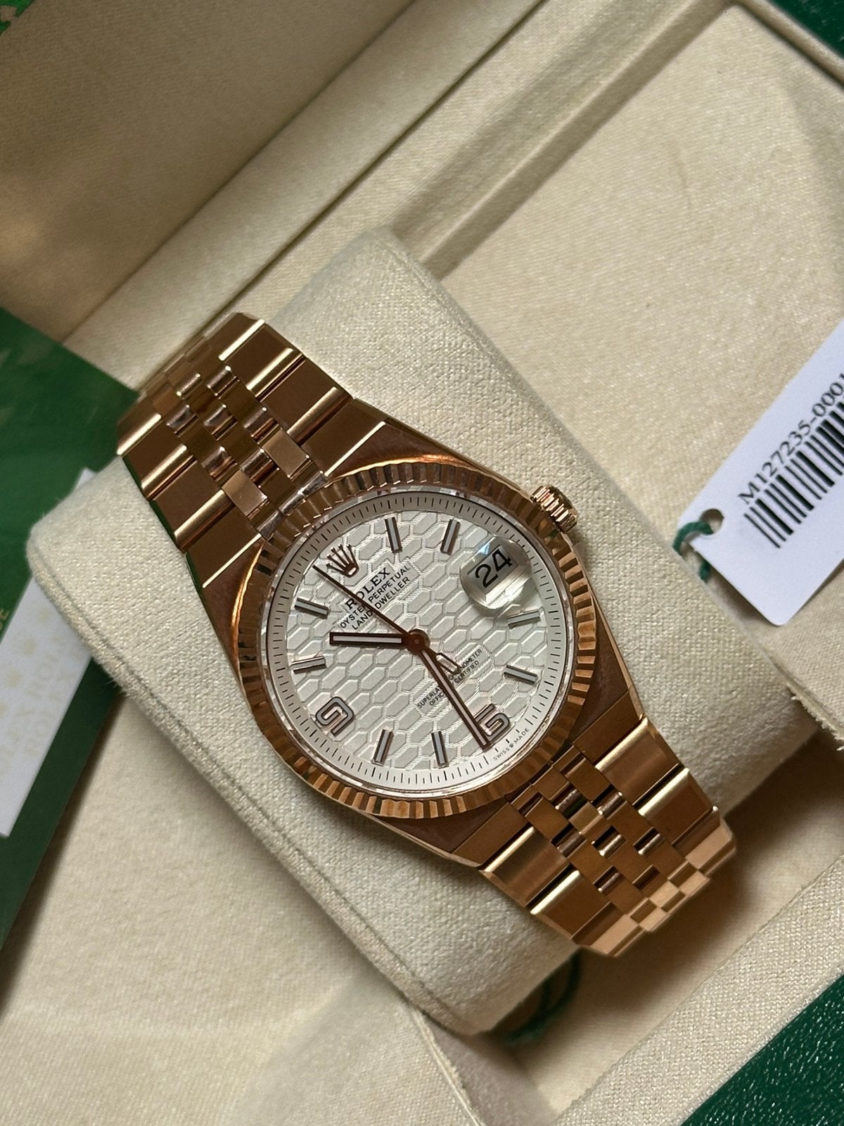 Rolex land dweller 36mm, Sieraden, Tassen en Uiterlijk, Horloges | Heren, Ophalen of Verzenden, Zo goed als nieuw, Staal, Rolex