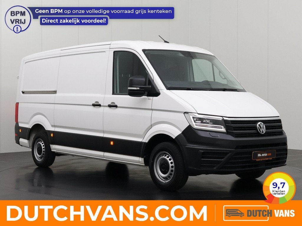 Volkswagen Crafter 2.0TDi 140PK L3H2 | Led | Navigatie | Cam, Auto's, Bestelauto's, Stof, Zwart, Volkswagen, 3000 kg