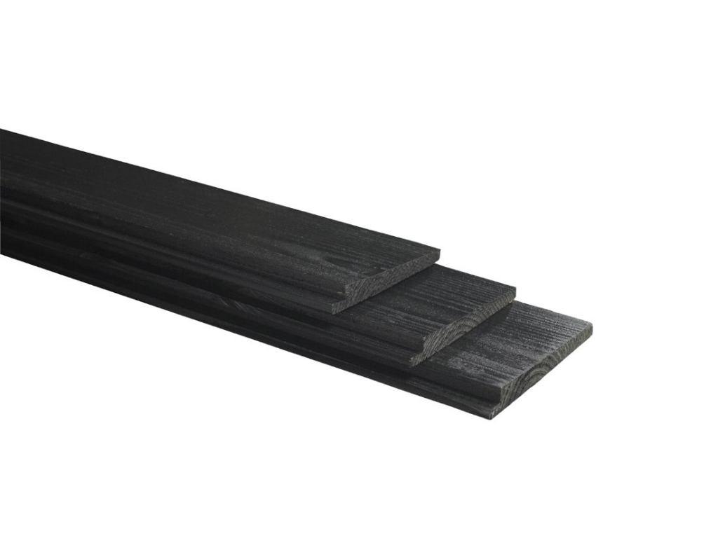 Zwart zweeds rabat 12/26x195 mm potdeksel, Tuin en Terras, Palen, Balken en Planken, Planken, Nieuw, Ophalen of Verzenden, Hardhout