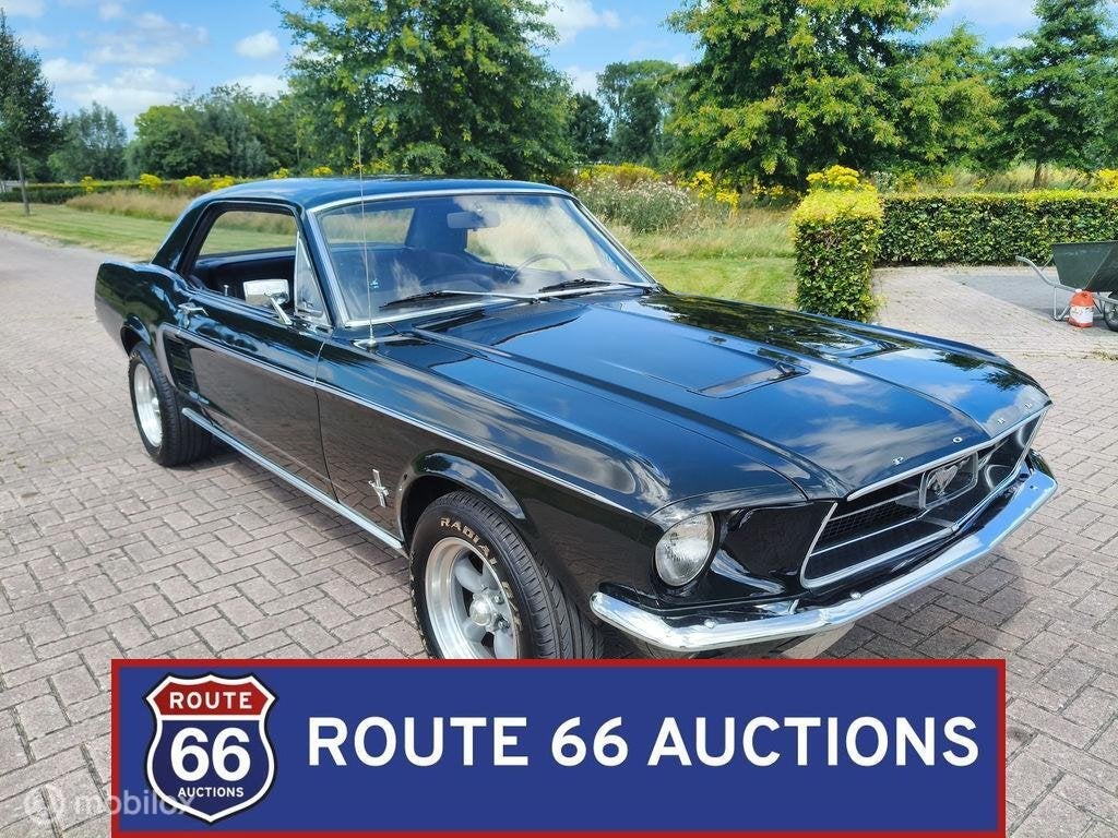 Ford Mustang | 1967 | Route 66 Auctions, Auto's, Oldtimers, Overige carrosserieën, Zwart, Bedrijf, Handgeschakeld