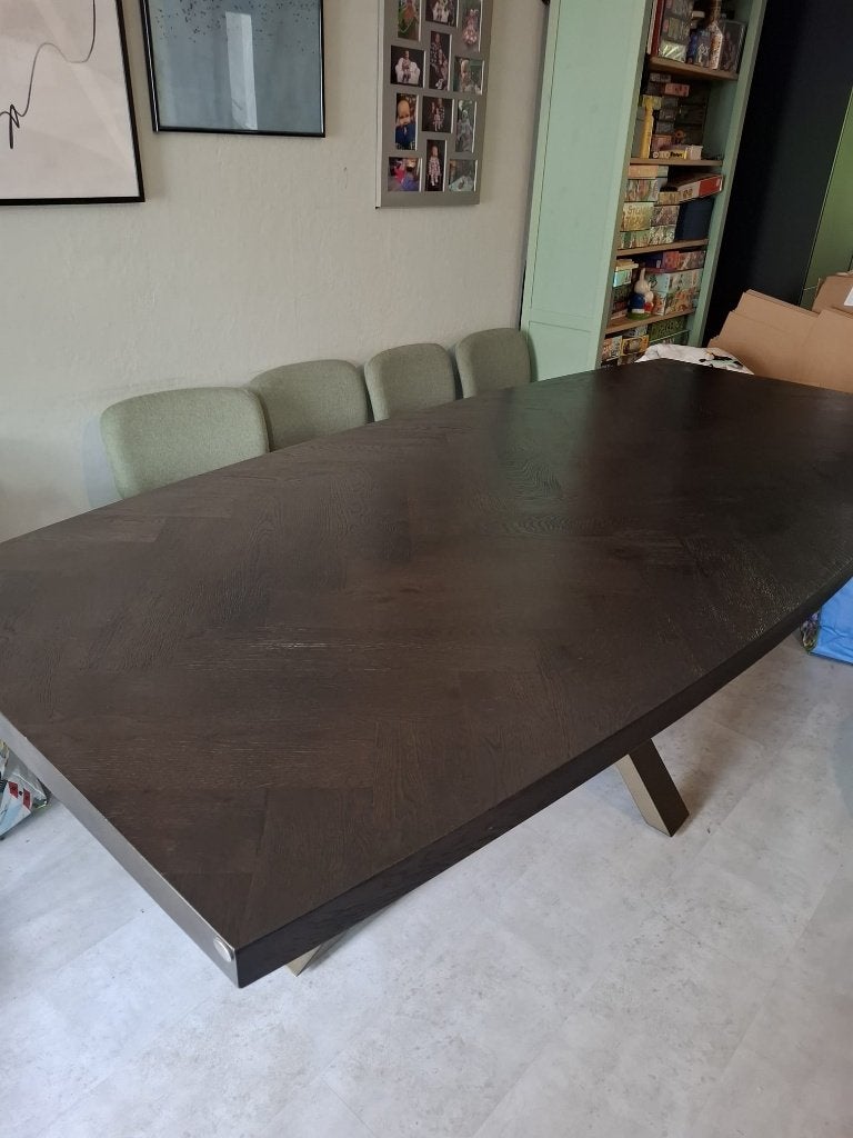 Onwijs gave grote eettafel van Henders & Hazel, Huis en Inrichting, Ophalen, Gebruikt, 100 tot 150 cm, Eikenhout