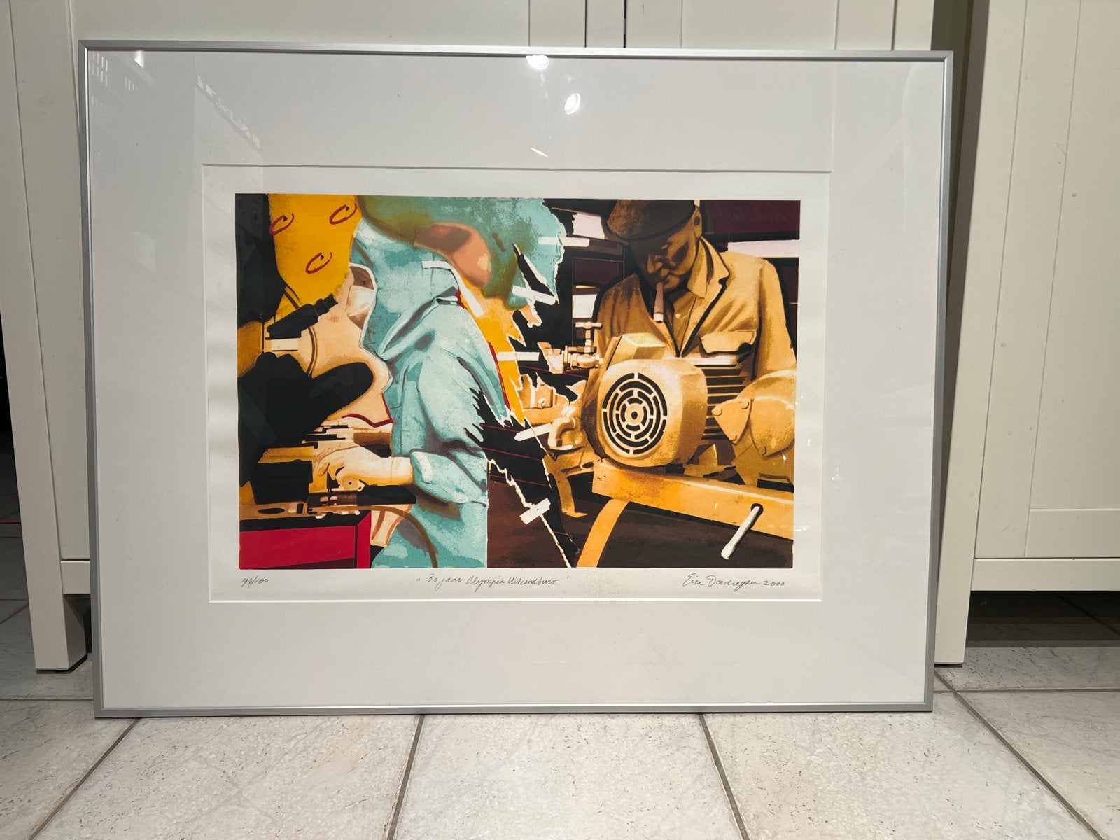 Ets '30 jaar Olympia Uitzendburo' door Eric Doolaard (2000), Antiek en Kunst, Gelimiteerde oplage, Ophalen, Overige onderwerpen