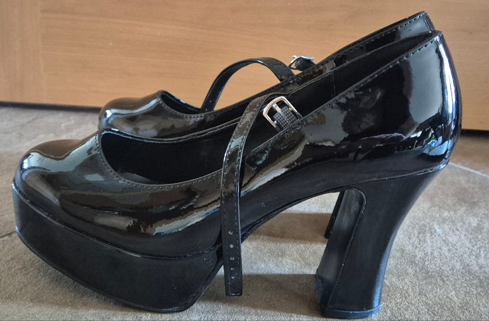 Mooie lakschoenen maat 39 zgan, Ophalen, Zwart, Dansschoenen, Zo goed als nieuw