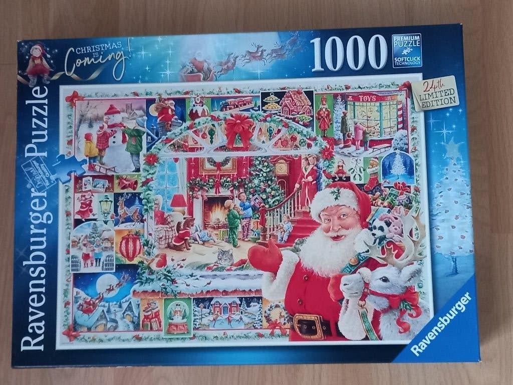 Ravensburger puzzel Christmas is Coming 1000 stukjes, Ophalen of Verzenden, 500 t/m 1500 stukjes, Zo goed als nieuw, Legpuzzel