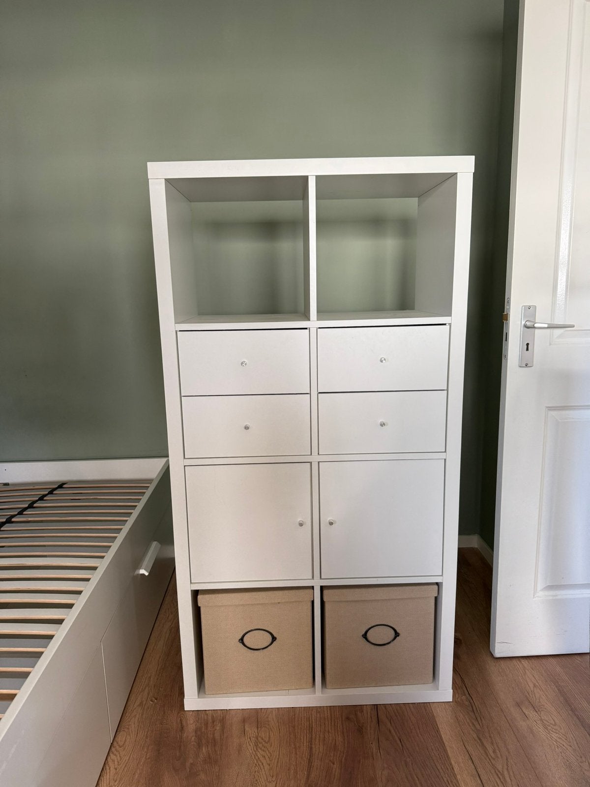Ikea Kallax Kast met accessoires, Ophalen, 50 tot 100 cm, Zo goed als nieuw, Minder dan 100 cm