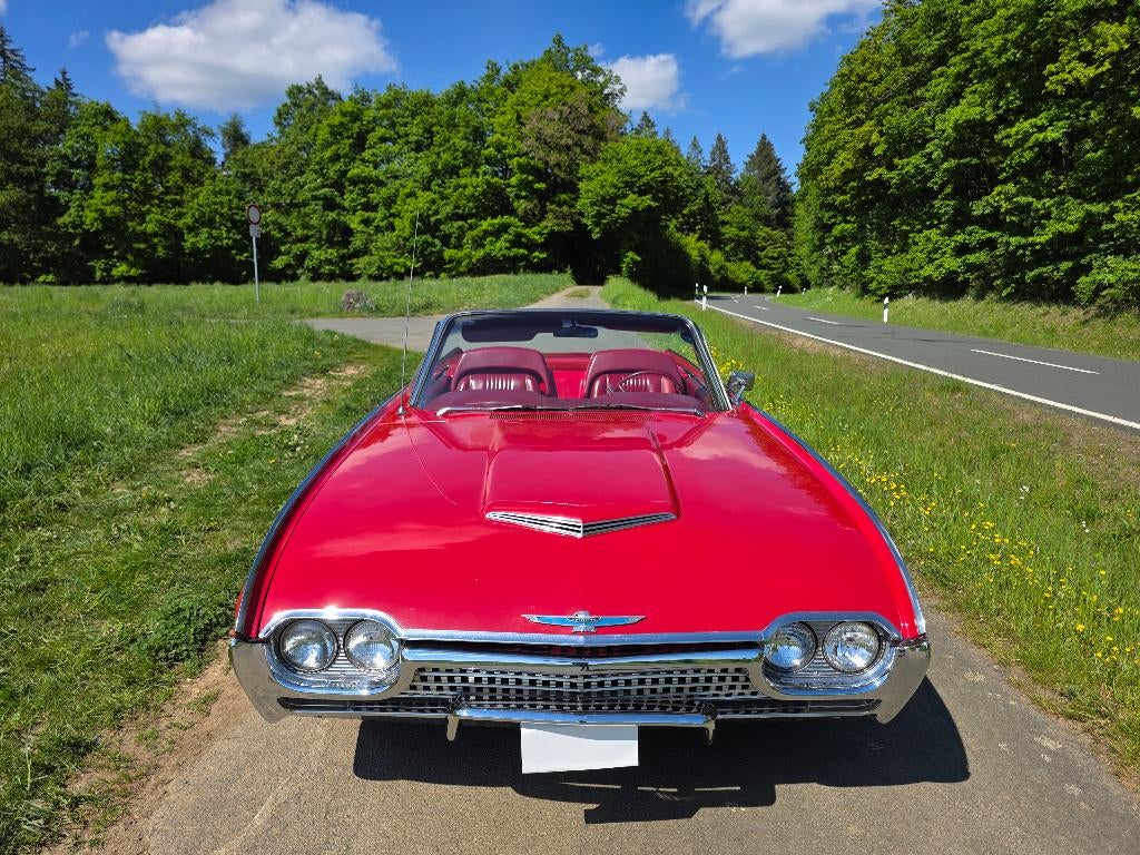 1963 Ford Thunderbird Cabrio Roadster 390 V8, Auto's, Automaat, Achterwielaandrijving, Cabriolet, Leder en Stof