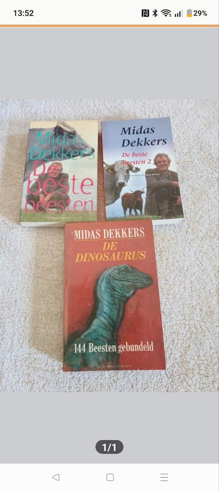 Midas Dekkers boeken: De beste beesten & De dinosaurus, Boeken, Dieren en Huisdieren, Ophalen, Gelezen, Vee, Midas Dekkers