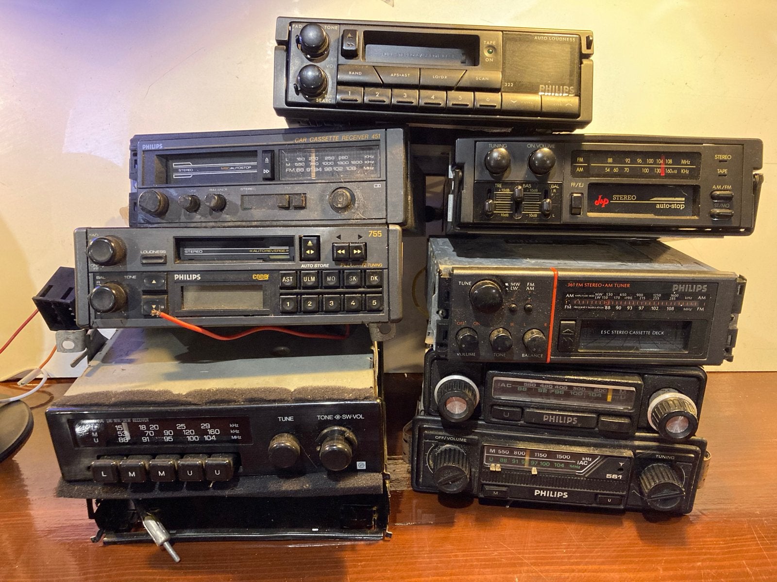 8 Autoradio's Philips, Toyota, JP - Zolderopruiming, Auto diversen, Ophalen of Verzenden, Gebruikt