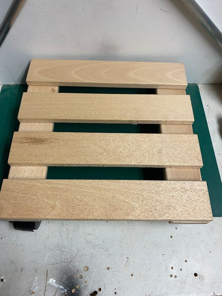 Houten plantenroller met wielen - 30x30 cm, Hout, Nieuw, Plantenonderzetter, Bruin