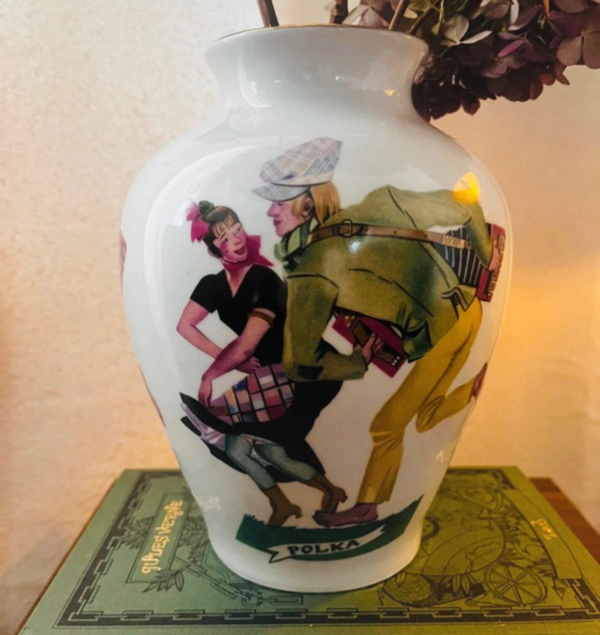 Vintage Polka vaas, Antiek en Kunst, Ophalen of Verzenden
