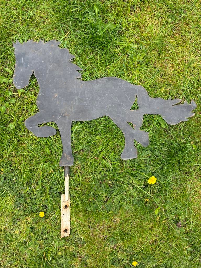 IJzeren windwijzer Fries paard, Tuin en Terras, Windwijzers en Windmolens, Ophalen of Verzenden, Gebruikt