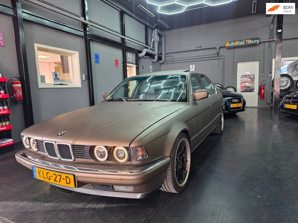 BMW 7-serie 735i oldtimer ! 1987! geen roest!, Auto's, Gebruikt, Leder, Bedrijf, Grijs