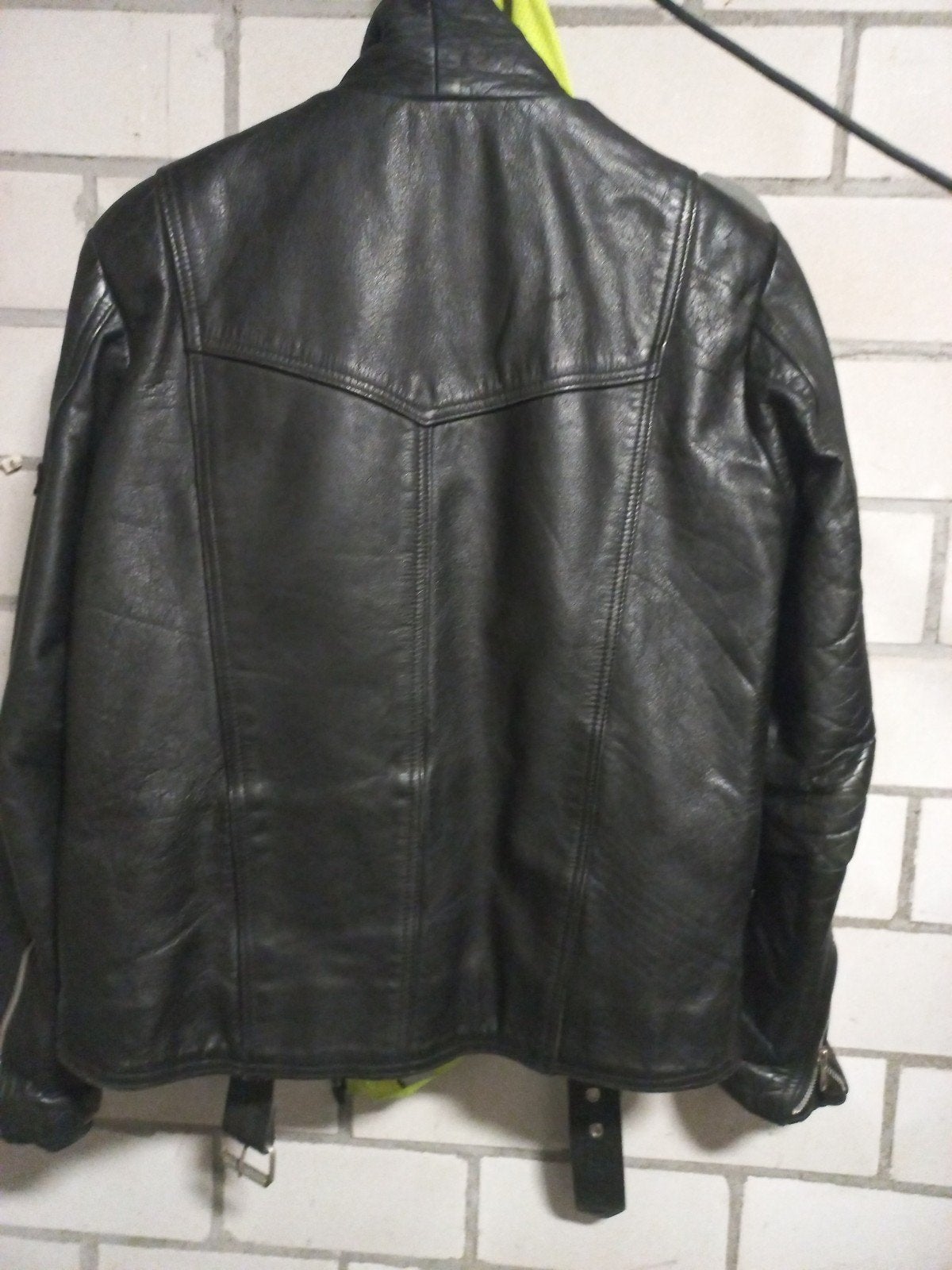 Zwart leren motorjack - Maat 48, Onbekend, Maat 48/50 (M), Zwart, Ophalen of Verzenden