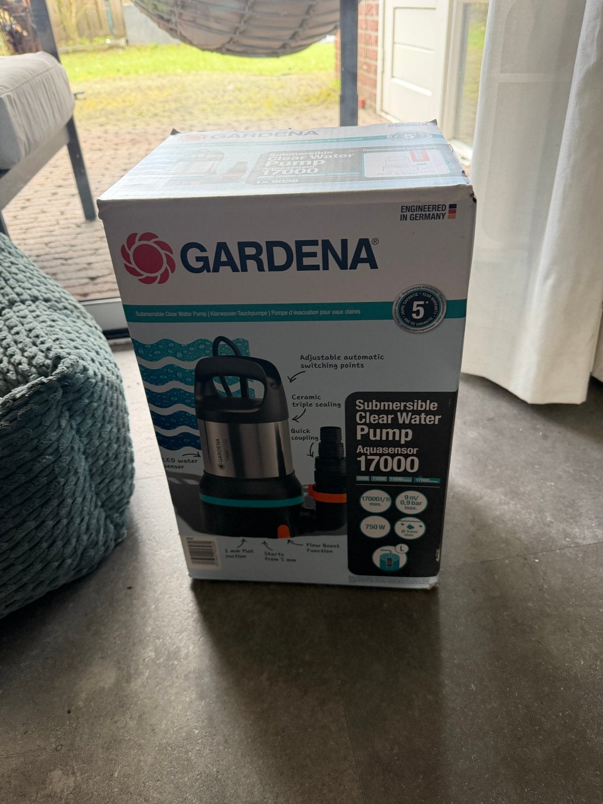 Gardena Dompelpomp Aquasensor 17000 - Nieuw in doos, Ophalen of Verzenden, Nieuw, Elektrisch, Dompelpomp