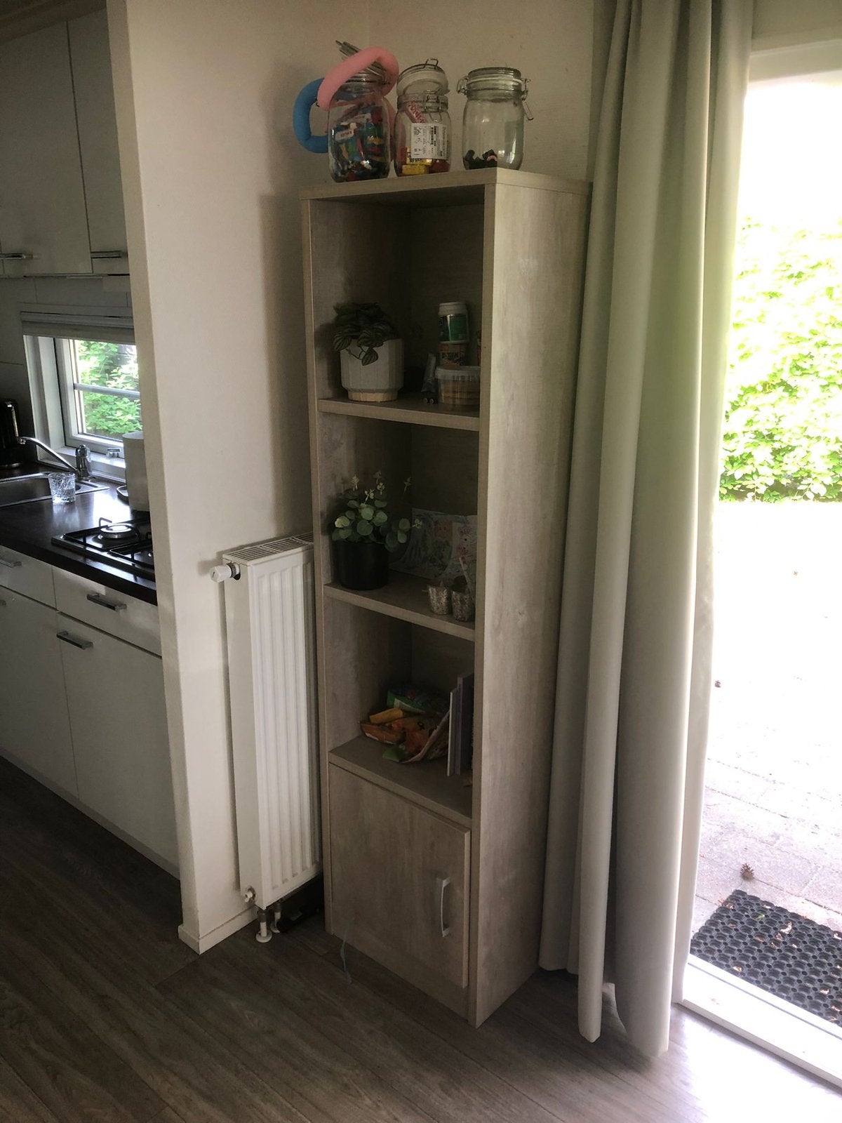 Houten opbergkast, Huis en Inrichting, Ophalen, Minder dan 50 cm, Zo goed als nieuw, 150 tot 200 cm