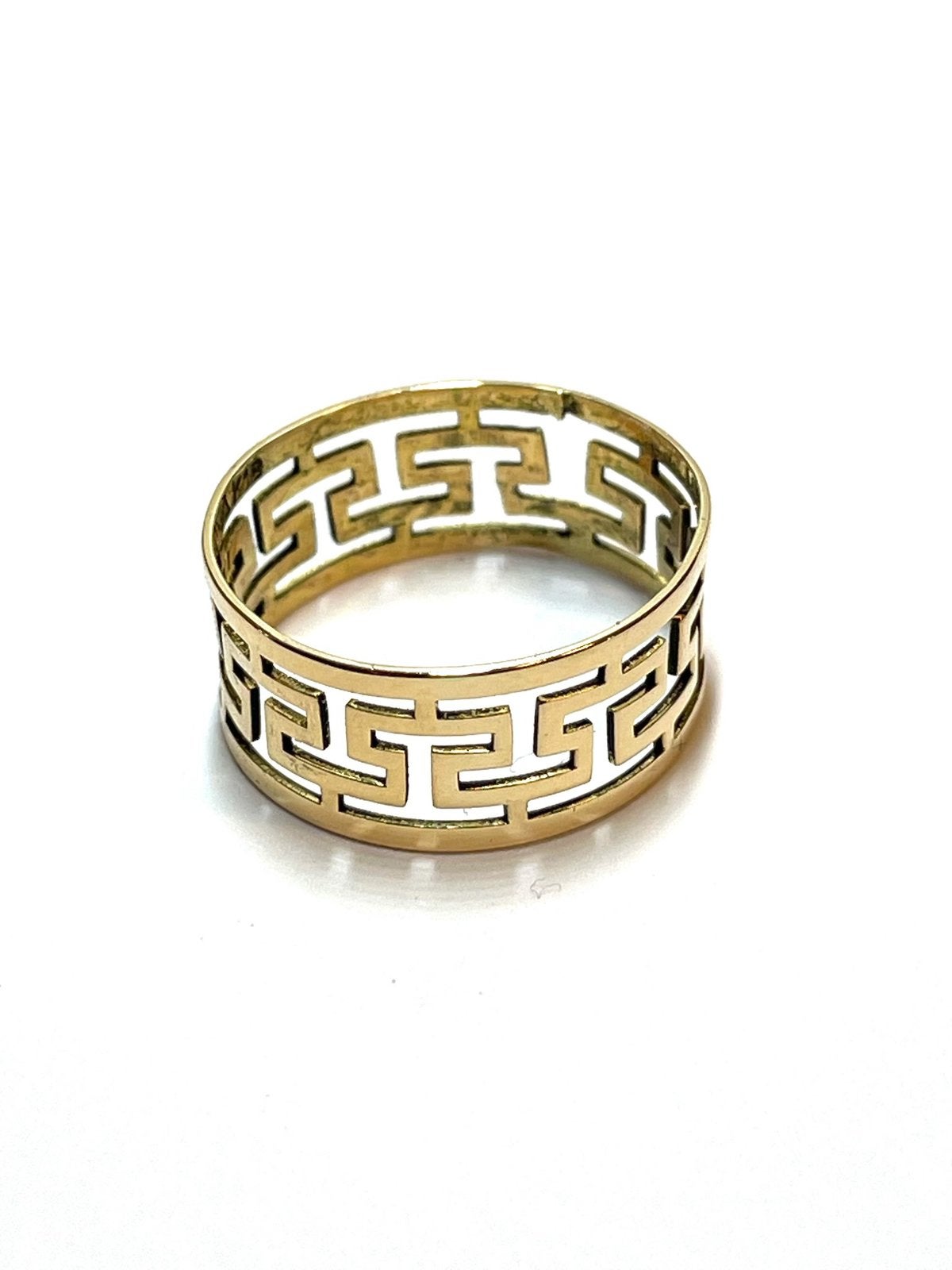 18k gouden Meander ring, -, -, Ophalen of Verzenden, Zo goed als nieuw