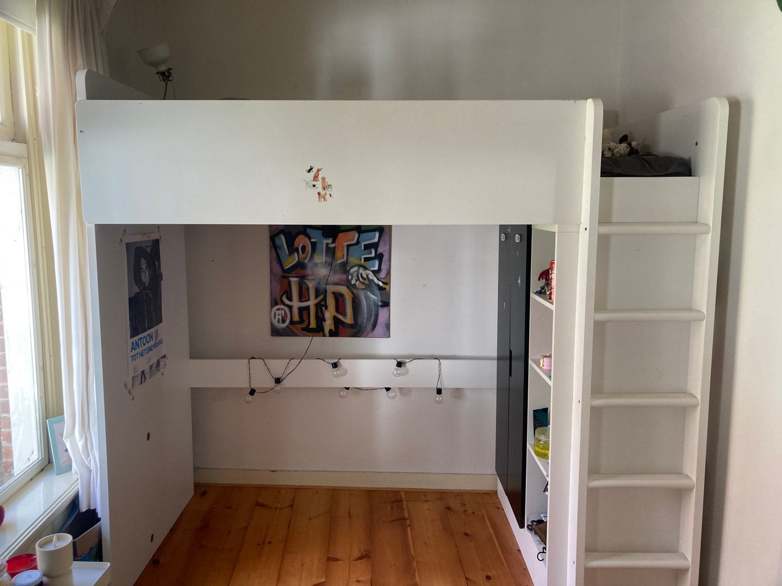 IKEA SMÅSTAD hoogslaper., Gebruikt, Eenpersoons, Ophalen of Verzenden, 90 cm