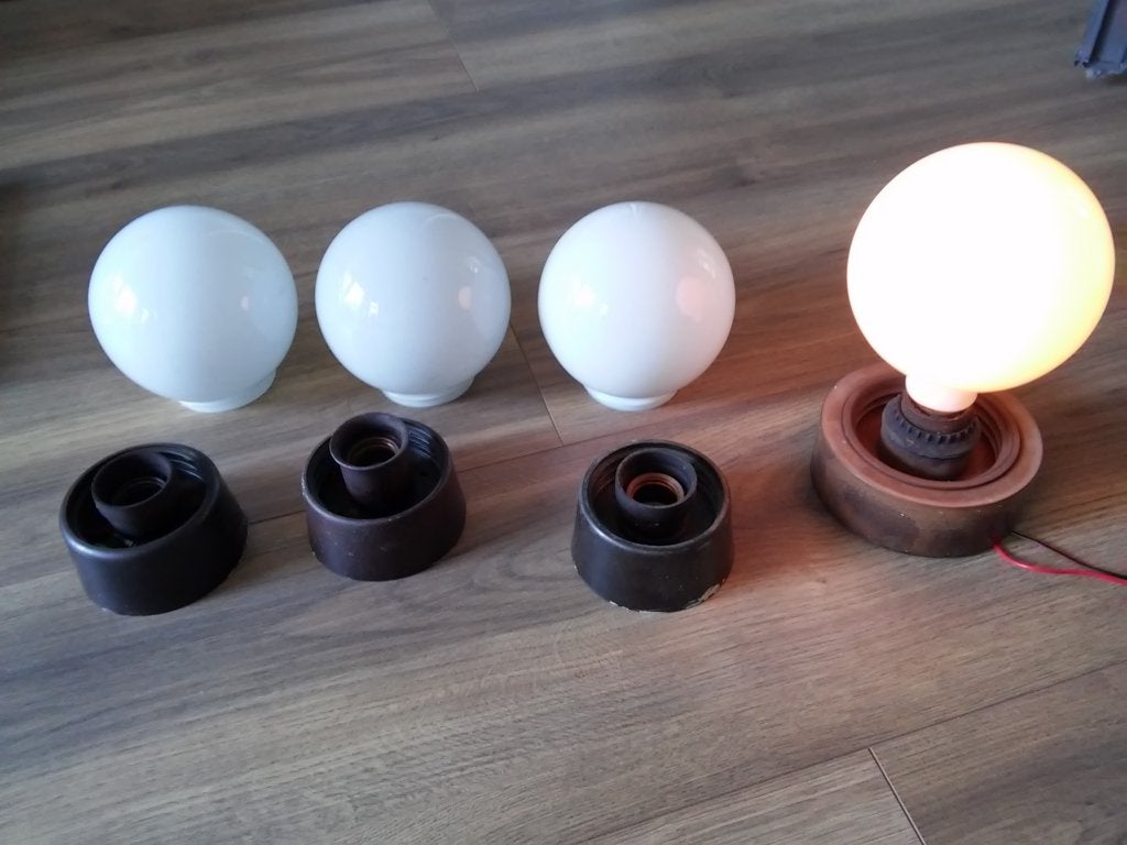 bollampen, Huis en Inrichting, Lampen | Hanglampen, Ophalen, Gebruikt, Glas, Overige fittingen